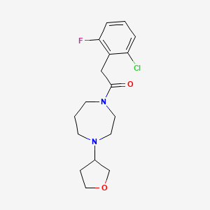 2-(2-Chloro-6-fluorophenyl)-1-(4-(tetrahydrofuran-3-yl)-1,4-diazepan-1-yl)ethan-1-one