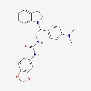 1-(Benzo[d][1,3]dioxol-5-yl)-3-(2-(4-(dimethylamino)phenyl)-2-(indolin-1-yl)ethyl)urea
