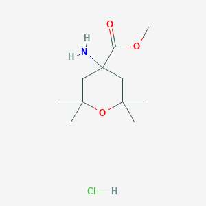 Methyl 4-amino-2,2,6,6-tetramethyloxane-4-carboxylate hydrochloride