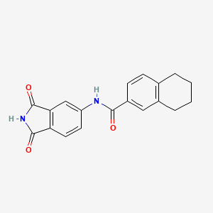 molecular formula C19H16N2O3 B2528754 N-(1,3-dioxoisoindolin-5-yl)-5,6,7,8-tetrahydronaphthalene-2-carboxamide CAS No. 683235-88-3