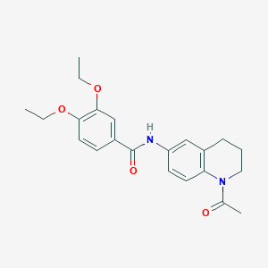 molecular formula C22H26N2O4 B2528788 N-(1-acetyl-1,2,3,4-tetrahydroquinolin-6-yl)-3,4-diethoxybenzamide CAS No. 946288-63-7