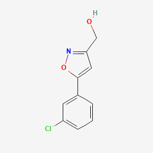 molecular formula C10H8ClNO2 B2528871 [5-(3-Chlorophenyl)isoxazol-3-yl]methanol CAS No. 657424-79-8