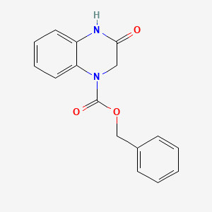molecular formula C16H14N2O3 B2528914 Benzyl 3-oxo-3,4-dihydroquinoxaline-1(2H)-carboxylate CAS No. 179686-30-7