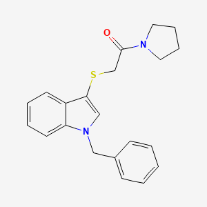 2-((1-benzyl-1H-indol-3-yl)thio)-1-(pyrrolidin-1-yl)ethanone