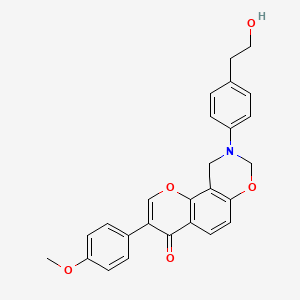 9-(4-(2-hydroxyethyl)phenyl)-3-(4-methoxyphenyl)-9,10-dihydrochromeno[8,7-e][1,3]oxazin-4(8H)-one