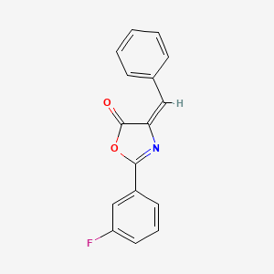 (4E)-4-benzylidene-2-(3-fluorophenyl)-1,3-oxazol-5-one