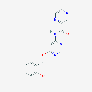 N-(6-((2-methoxybenzyl)oxy)pyrimidin-4-yl)pyrazine-2-carboxamide