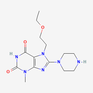 7-(2-ethoxyethyl)-3-methyl-8-(piperazin-1-yl)-1H-purine-2,6(3H,7H)-dione