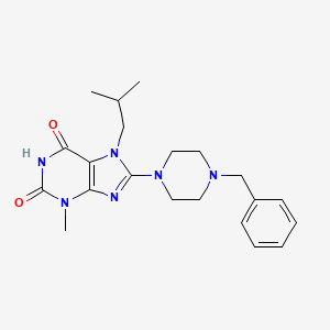 8-(4-benzylpiperazin-1-yl)-7-isobutyl-3-methyl-1H-purine-2,6(3H,7H)-dione