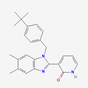 3-{1-[4-(tert-butyl)benzyl]-5,6-dimethyl-1H-1,3-benzimidazol-2-yl}-2(1H)-pyridinone