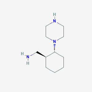 [(1S,2R)-2-Piperazin-1-ylcyclohexyl]methanamine
