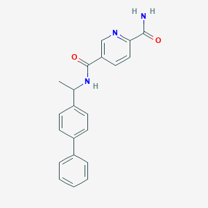 molecular formula C21H19N3O2 B2528981 N5-(1-{[1,1'-biphenyl]-4-yl}ethyl)pyridine-2,5-dicarboxamide CAS No. 2408964-31-6