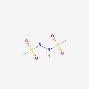 molecular formula C3H10N2O4S2 B025290 1,2-Bis(methylsulfonyl)-1-methylhydrazine CAS No. 110295-69-7