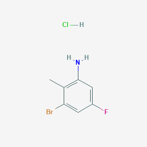 molecular formula C7H8BrClFN B2529002 3-Bromo-5-fluoro-2-methylaniline;hydrochloride CAS No. 2567495-09-2