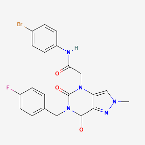 molecular formula C21H17BrFN5O3 B2529014 1-{6-[(2-{[4-(methylsulfonyl)phenyl]amino}-2-oxoethyl)thio]pyridazin-3-yl}-N-propylpiperidine-3-carboxamide CAS No. 951594-50-6