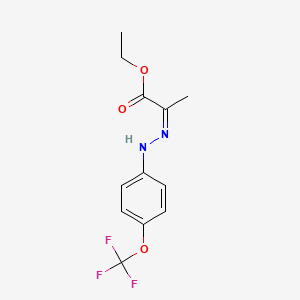 molecular formula C12H13F3N2O3 B2529020 ethyl (2Z)-2-{2-[4-(trifluoromethoxy)phenyl]hydrazin-1-ylidene}propanoate CAS No. 883006-93-7