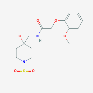 molecular formula C17H26N2O6S B2529028 N-[(1-methanesulfonyl-4-methoxypiperidin-4-yl)methyl]-2-(2-methoxyphenoxy)acetamide CAS No. 2415624-92-7