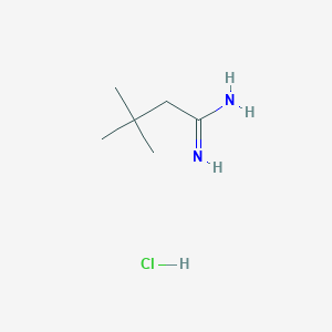 molecular formula C6H15ClN2 B2529076 3,3-Dimethylbutanimidamide hydrochloride CAS No. 61457-23-6