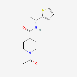 1-Prop-2-enoyl-N-[(1R)-1-thiophen-2-ylethyl]piperidine-4-carboxamide