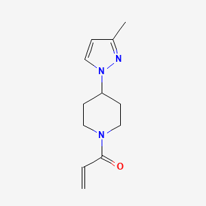 1-[4-(3-Methylpyrazol-1-yl)piperidin-1-yl]prop-2-en-1-one