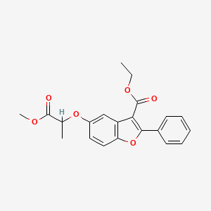 Ethyl 5-[(1-methoxy-1-oxopropan-2-yl)oxy]-2-phenyl-1-benzofuran-3-carboxylate