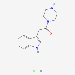 2-(1H-indol-3-yl)-1-(piperazin-1-yl)ethan-1-one hydrochloride
