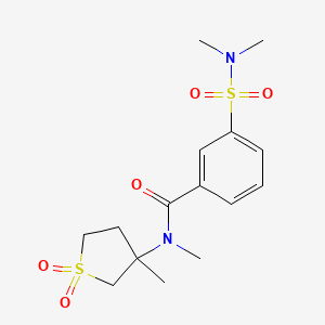 3-(N,N-dimethylsulfamoyl)-N-methyl-N-(3-methyl-1,1-dioxidotetrahydrothiophen-3-yl)benzamide