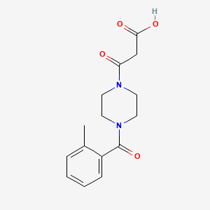 3-(4-(2-Methylbenzoyl)piperazin-1-yl)-3-oxopropanoic acid