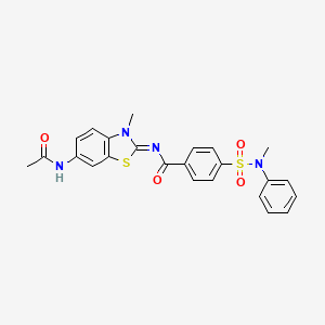 (Z)-N-(6-acetamido-3-methylbenzo[d]thiazol-2(3H)-ylidene)-4-(N-methyl-N-phenylsulfamoyl)benzamide