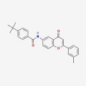 4-tert-butyl-N-[2-(3-methylphenyl)-4-oxo-4H-chromen-6-yl]benzamide