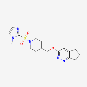 3-[[1-(1-Methylimidazol-2-yl)sulfonylpiperidin-4-yl]methoxy]-6,7-dihydro-5H-cyclopenta[c]pyridazine