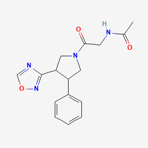 N-(2-(3-(1,2,4-oxadiazol-3-yl)-4-phenylpyrrolidin-1-yl)-2-oxoethyl)acetamide