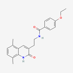 N-(2-(5,8-dimethyl-2-oxo-1,2-dihydroquinolin-3-yl)ethyl)-4-ethoxybenzamide