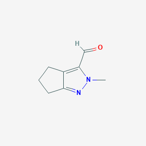 2-methyl-2H,4H,5H,6H-cyclopenta[c]pyrazole-3-carbaldehyde