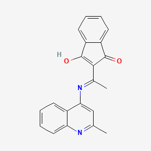 2-(((2-Methyl-4-quinolyl)amino)ethylidene)indane-1,3-dione