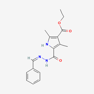 ethyl 5-[[(Z)-benzylideneamino]carbamoyl]-2,4-dimethyl-1H-pyrrole-3-carboxylate