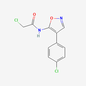 2-chloro-N-[4-(4-chlorophenyl)-1,2-oxazol-5-yl]acetamide