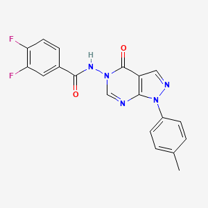 3,4-difluoro-N-(4-oxo-1-(p-tolyl)-1H-pyrazolo[3,4-d]pyrimidin-5(4H)-yl)benzamide