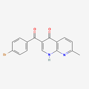 molecular formula C16H11BrN2O2 B2529166 3-(4-bromobenzoyl)-7-methyl-1,8-naphthyridin-4(1H)-one CAS No. 932350-41-9