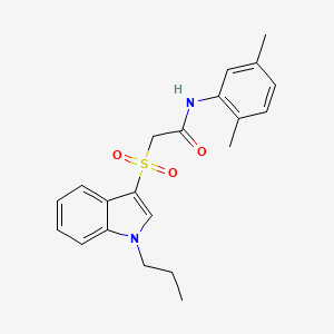 N-(2,5-dimethylphenyl)-2-((1-propyl-1H-indol-3-yl)sulfonyl)acetamide