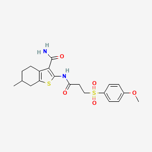 2-(3-((4-Methoxyphenyl)sulfonyl)propanamido)-6-methyl-4,5,6,7-tetrahydrobenzo[b]thiophene-3-carboxamide