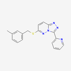 molecular formula C18H15N5S B2529172 6-[(3-Methylphenyl)methylsulfanyl]-3-pyridin-2-yl-[1,2,4]triazolo[4,3-b]pyridazine CAS No. 868967-99-1