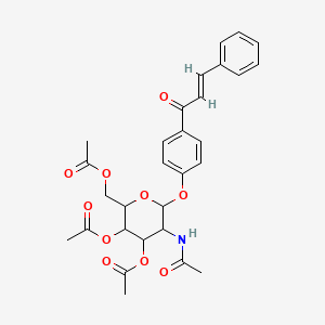 molecular formula C29H31NO10 B2529178 [5-乙酰氨基-3,4-二乙酰氧基-6-[4-[(E)-3-苯基丙-2-烯酰]苯氧基]氧杂-2-基]甲基乙酸酯 CAS No. 1094813-92-9