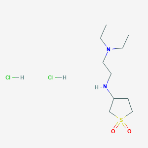 molecular formula C10H24Cl2N2O2S B2529179 3-((2-(Diethylamino)ethyl)amino)tetrahydrothiophene 1,1-dioxide dihydrochloride CAS No. 2126178-81-0