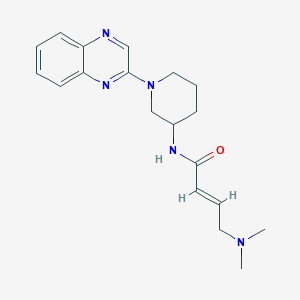 molecular formula C19H25N5O B2529191 (E)-4-(Dimethylamino)-N-(1-quinoxalin-2-ylpiperidin-3-yl)but-2-enamide CAS No. 2411333-81-6