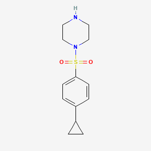 molecular formula C13H18N2O2S B2529194 1-(4-Cyclopropylphenyl)sulfonylpiperazine CAS No. 2416262-92-3