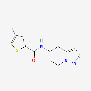 molecular formula C13H15N3OS B2529199 4-methyl-N-(4,5,6,7-tetrahydropyrazolo[1,5-a]pyridin-5-yl)thiophene-2-carboxamide CAS No. 2034259-40-8