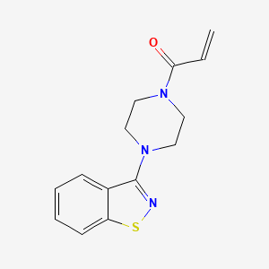molecular formula C14H15N3OS B2529200 1-[4-(1,2-Benzothiazol-3-yl)piperazin-1-yl]prop-2-en-1-one CAS No. 2361638-81-3