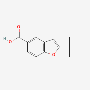 molecular formula C13H14O3 B2529210 2-Tert-butylbenzofuran-5-carboxylic acid CAS No. 190067-61-9
