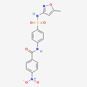 molecular formula C17H14N4O6S B2529233 N-(4-(N-(5-methylisoxazol-3-yl)sulfamoyl)phenyl)-4-nitrobenzamide CAS No. 313404-48-7